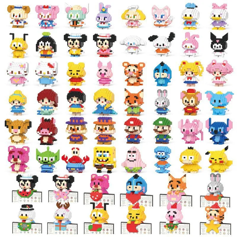 thumbnail image 1 of Treingi 2024 Dibujos animados Kuromi Cinnamoroll Bloque Personaje Modelo ensamblado Bloques de construcción Muñecas Juguete Niños Gif, 1 of 5