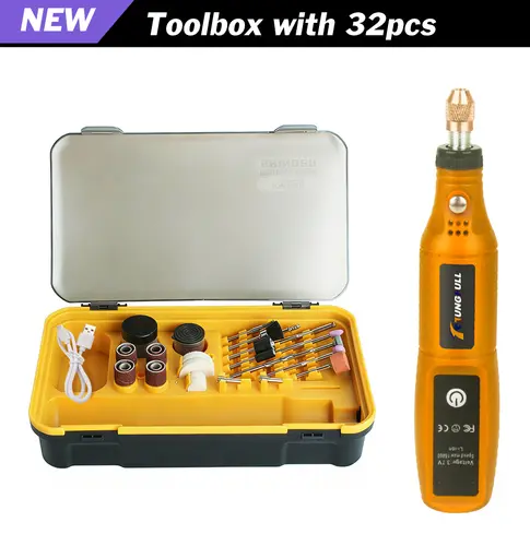 DIY Mini Rotary Tool USB Engraving Tool Dremel Tool Mini Grinder Machine Mini Wireless Drill Rechargeable Polishing Machine - Image 7