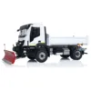 1/14 RC Hydraulic Dumper Truck 4x4 with Snow Blade Light Sound Set ST8 Remote Control Metal Tipper Cars Model RC Toy TH23845 4