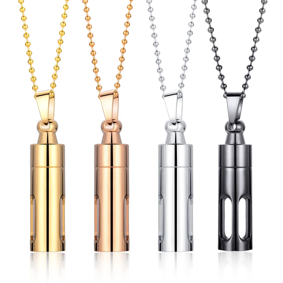 Collana ricordo a forma di clessidra con urna - Gioiello commemorativo