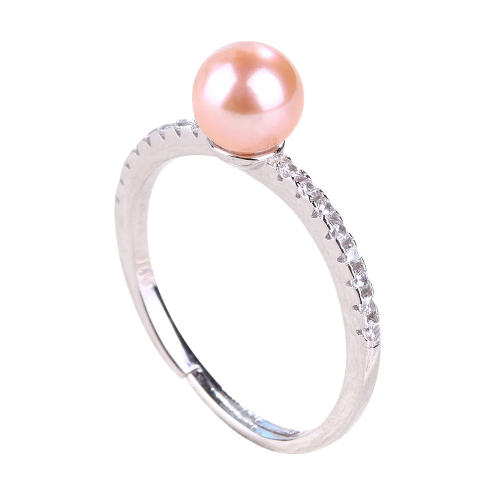 

Pearl Rings Jewelry For Women 925 Sterling Silver Ring Zircon Adjustable Ring Diamond Wedding Ring Woman Rings New In Rings Sale
