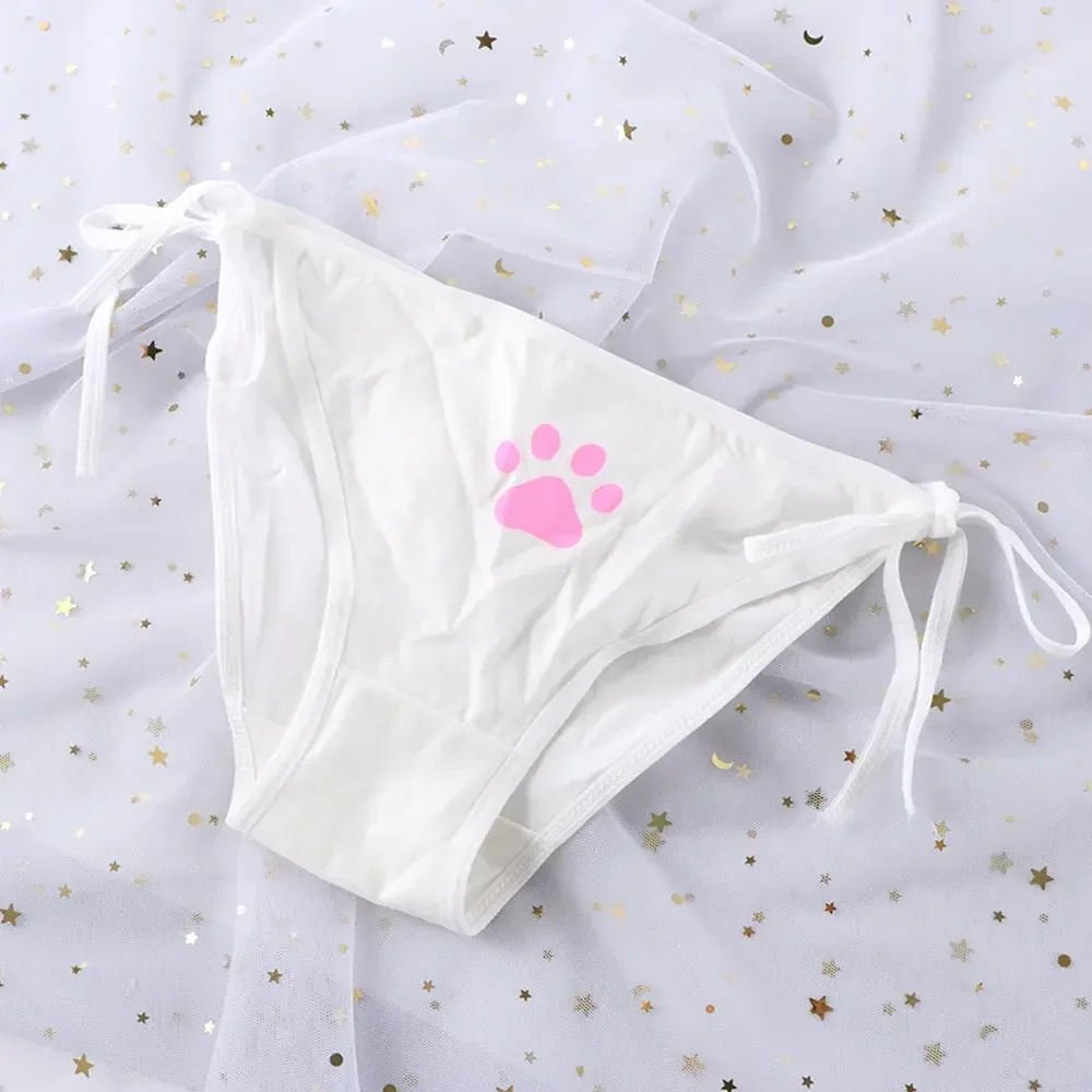 1/3/6 Stück Sexy Bandage Lolita Höschen Niedrige Taille Dessous Süße Krallen-Damenunterwäsche Niedrige Taille Animation Unterwäsche – Detail 5
