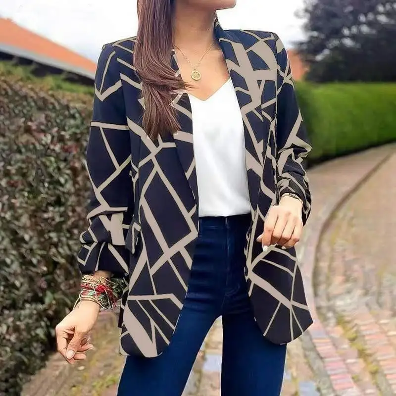 Top women's Hot selling new spring and summer fashion casual slim temperament commuter four seasons formal coat