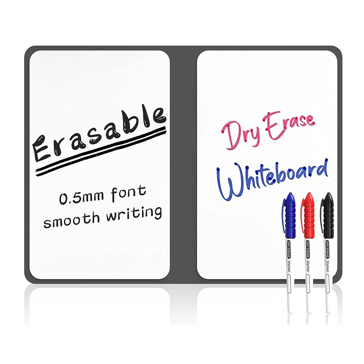 Dry Erase Whiteboard Notebook with Water-Based Markers Non-Magnetic Small White Board for Home Office School Learning & Planner