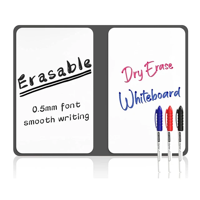 Dry Erase Whiteboard Notebook with Water-Based Markers Non