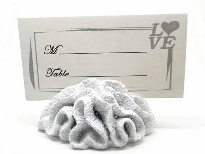 6pcs/Lot Wedding Souvenir Seas Coral Beach Theme Place Card Holders table Decoration