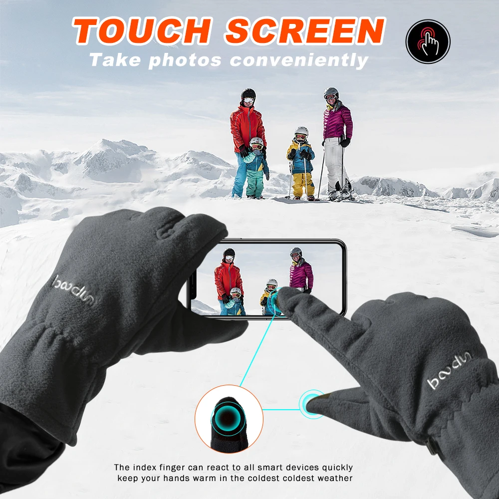 Guantes Térmicos de forro polar para hombre y mujer, manoplas de dedo  completo para pantalla táctil, esquí al aire libre, Snowboard, senderismo,  guante táctico antideslizante para ciclismo - AliExpress