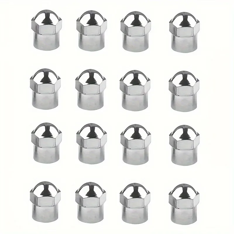 Set of 10 Stylish Round Valve Caps - Dustproof, Leakproof, Easy Installation