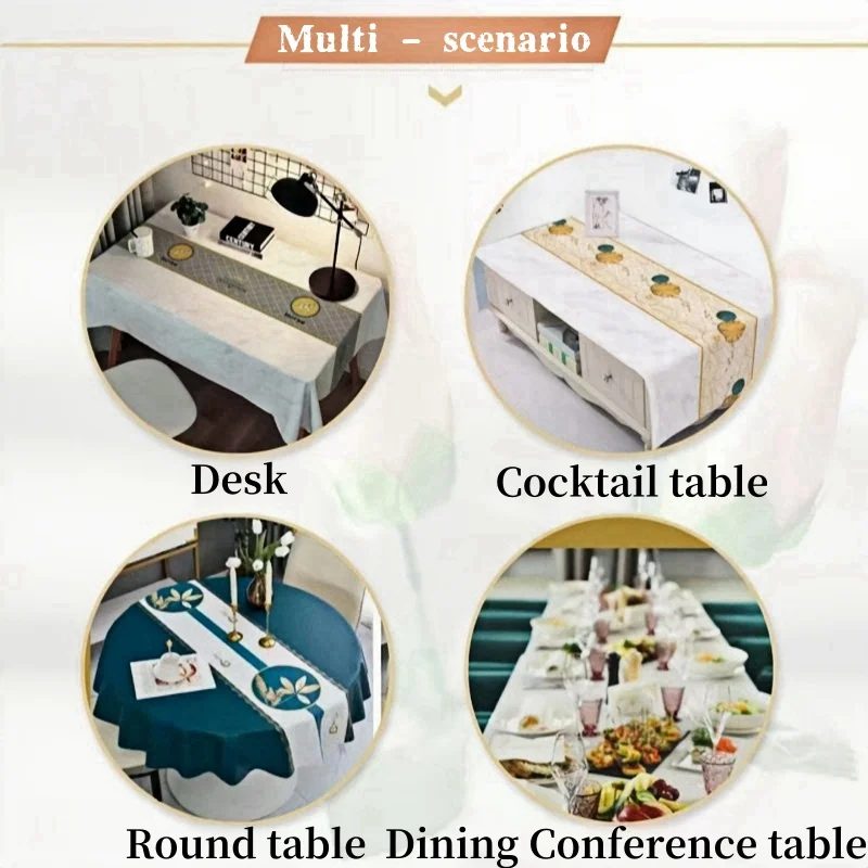 Rectangular dining tablecloths Circular tablecloths Oil- and water-resistant tablecloths Coffee tablecloths Kitchen decoration 6