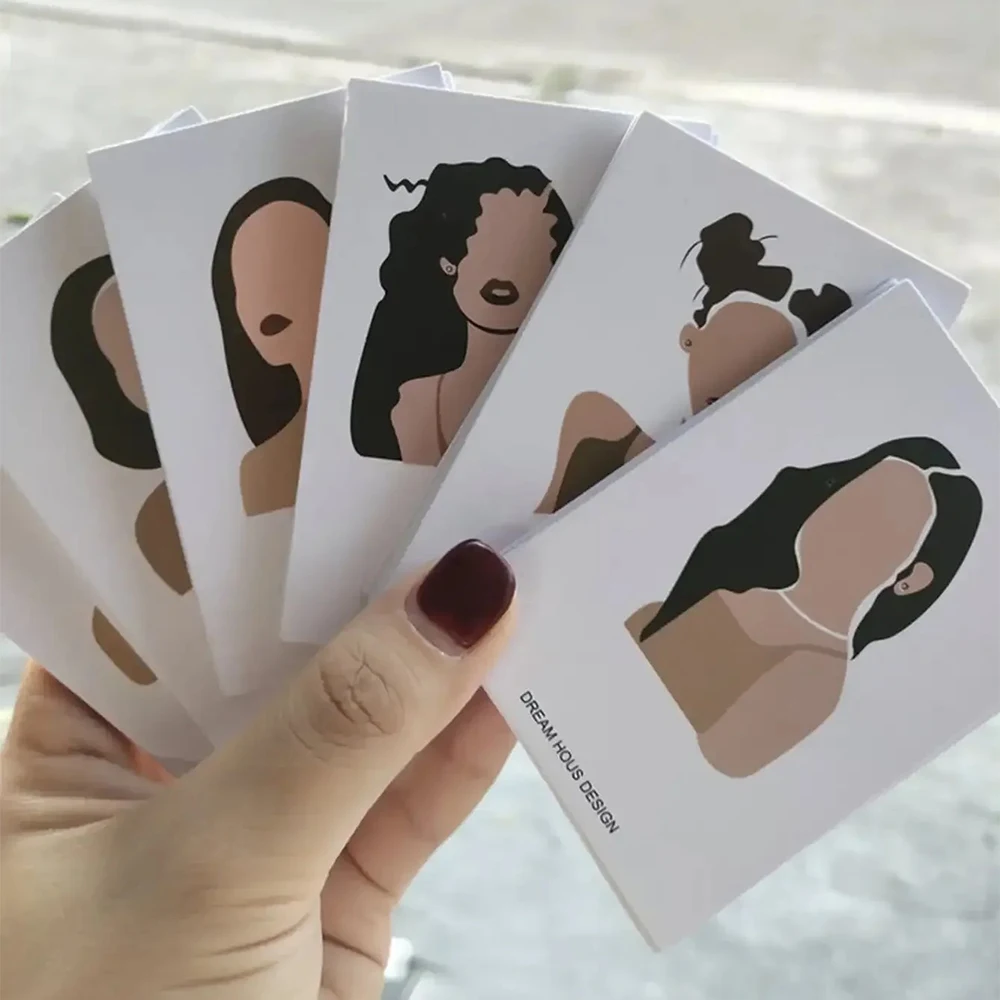 10-100pcs Earrings Necklace Packing Cards 6x9cm Jewelry Display Holders For DIY Ear Studs Necklace Chain Retail Price Tag Hang