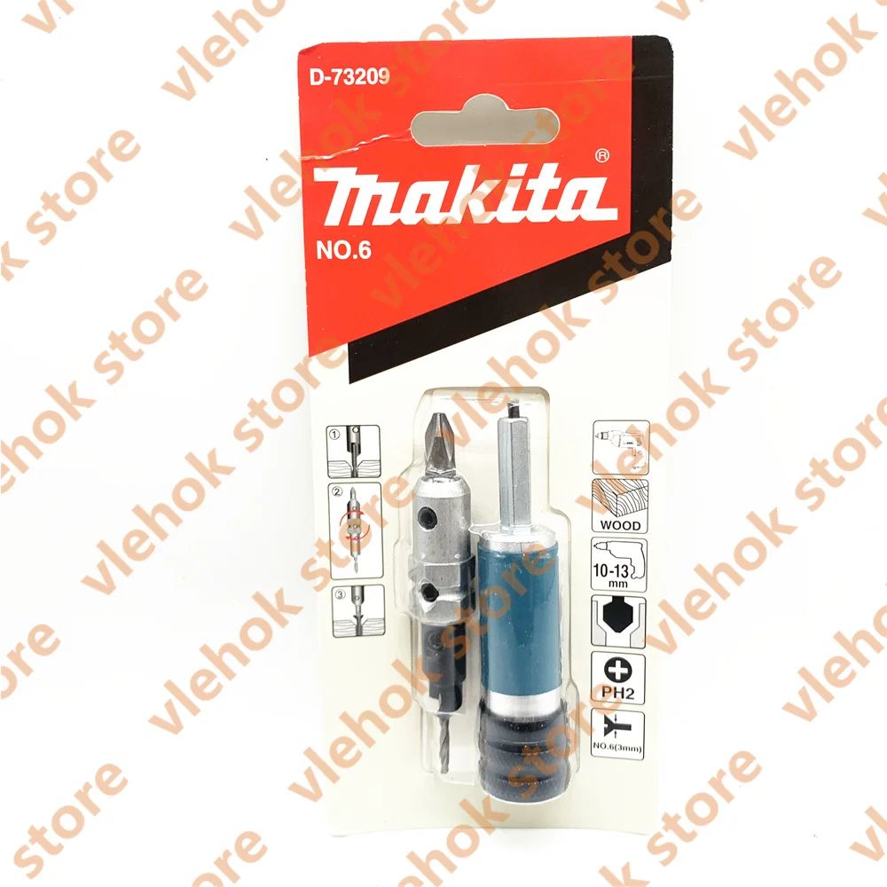 Taladro Makita #6 #8 #10 taladro multifuncional lote de carpintería combinación de taladro avellanador broca D-73209 D-73215 D-73221