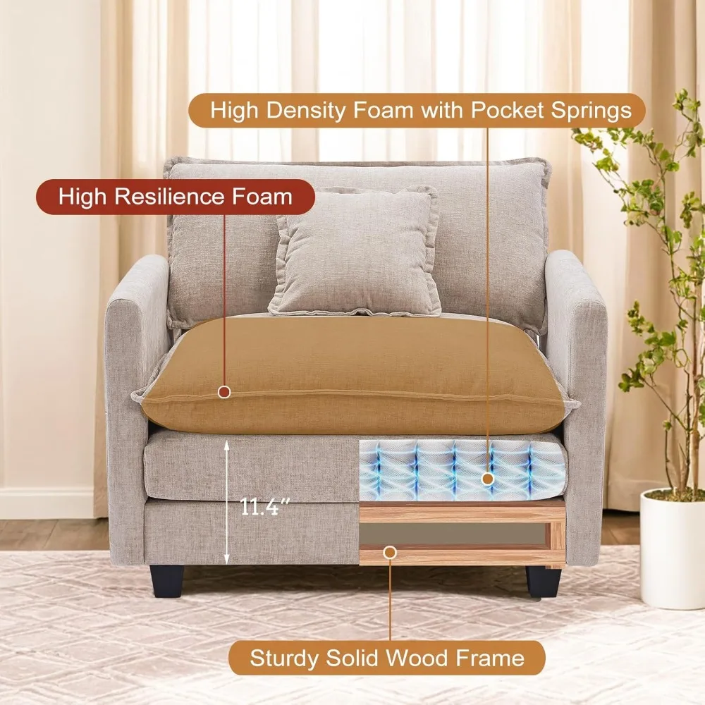 Chenille Oversized Accent Chair 3