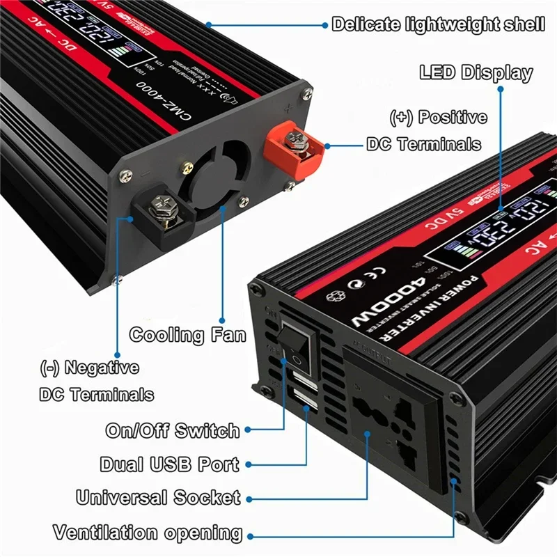 110V/220V Solar Panel System 18V18W Solar Panel + 30A Charge Controller + 4000W Modified Sine Wave Inverter Kit Power Generation Kit solar panel kit solar controller grid solar inverter