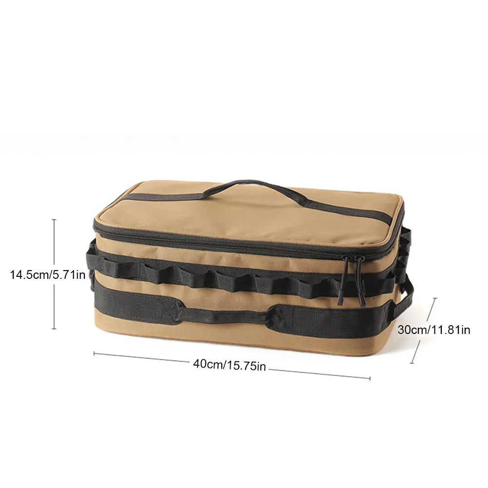 17-7L Tactical Camping Storage Bag Large Capacity Outdoor Hiking Picnic Bag Tank Stove Canister Pot Carry Bag Cookware Organizer