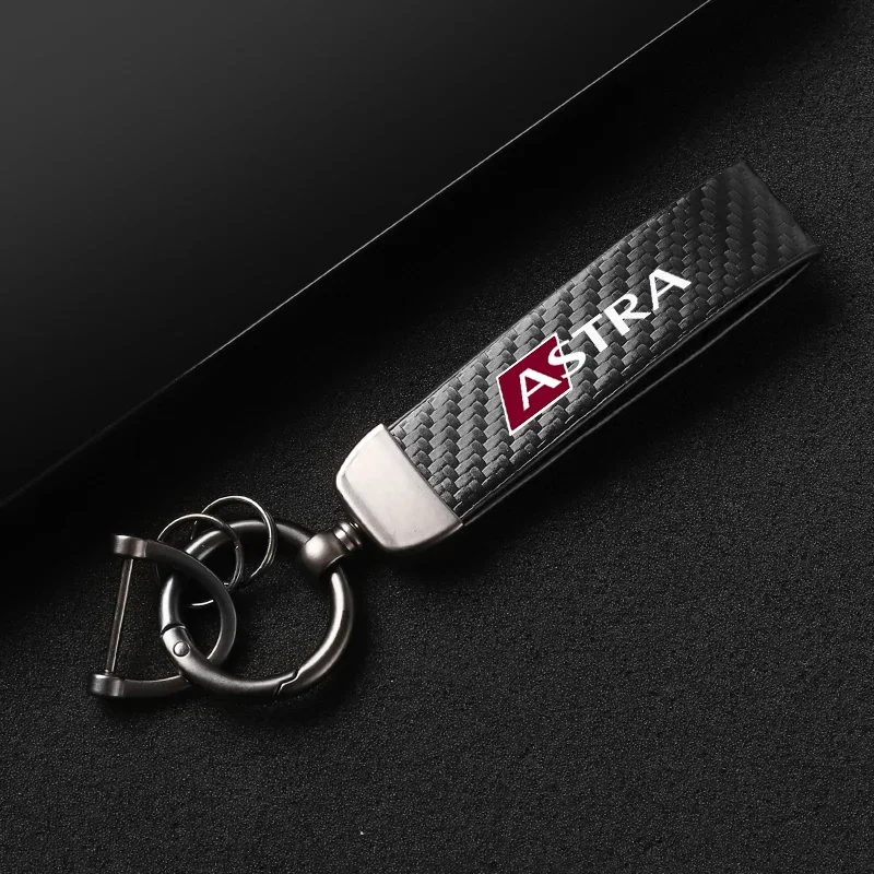 고급 가죽 탄소 섬유 자동차 키 체인, 회전 말굽 키 링, Opel CORSA ASTRA J H G INSIGNIA MOKA 액세서리