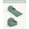 Kids Couch, 2-in-1 Soft Toddler Couch Fold Out, Toddler Chair Comfy, Convertible Sofa To Lounger with Cute Designs, 2