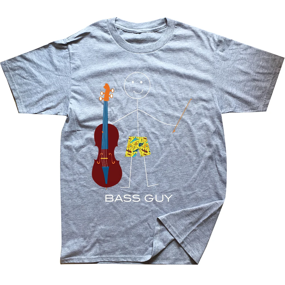 Vintage Double Bass Player Graphic Tee - Unisex Loose Fit Streetwear