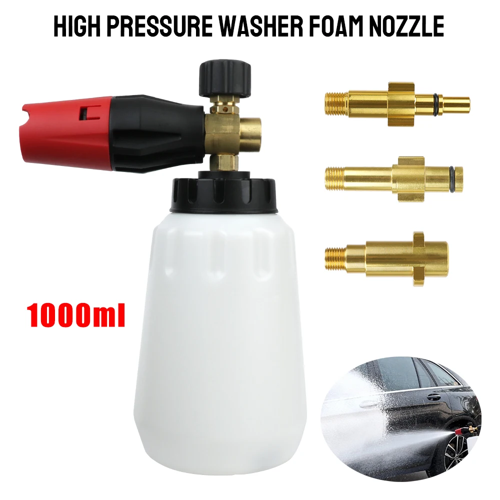 

1000ML Foam Nozzle High Pressure Washer For Karcher Elitech Daewoo Bort AR Bosche Mac Car Wash Foam Maker Snow Foam Lance