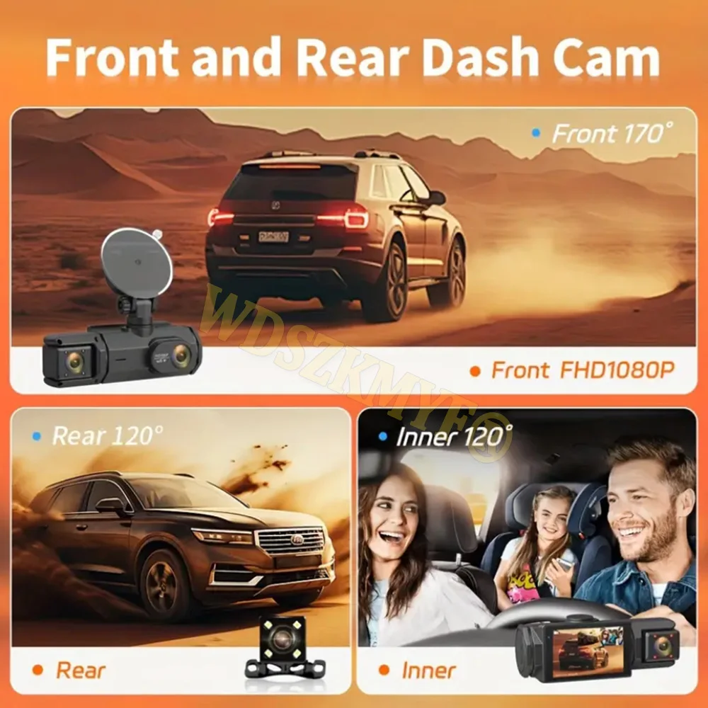 WIFI Dash Cam For Car Camera 1080P Video Recorder HD 2/3Camera Car DVR Front Rear View Camera Night Vision Car Accessories
