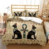 Mystery Egypt Egyptian Golden Anubis Print Bedding Set Duvet Cover with Pillowcase Comforter Bed Single Twin Full Queen Kid Gift 1