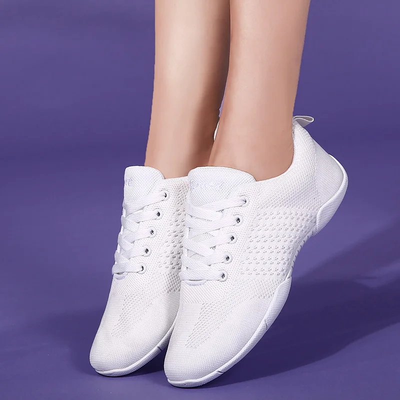 852 Marwoo cheerleading shoes Children's dance shoes Competitive aerobics Fitness Women's white jazz sports