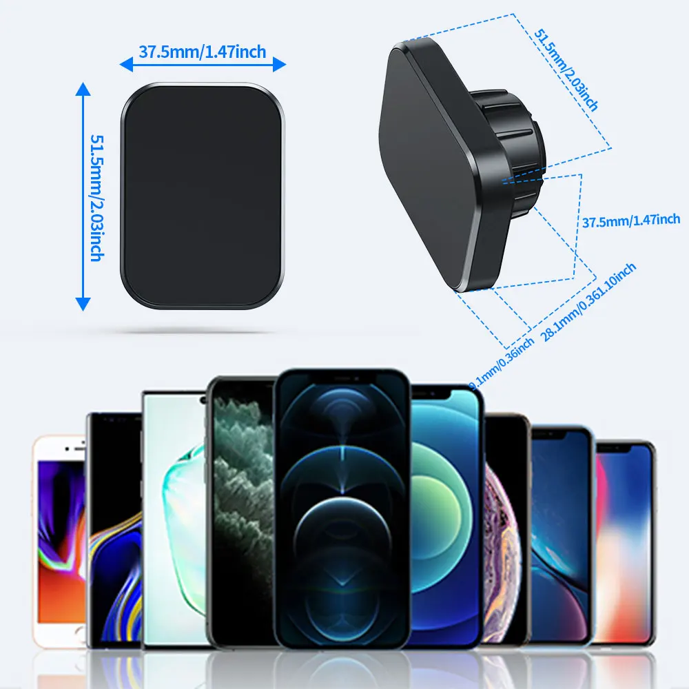 Magnetic Phone Holder Universal Car Phone Holder Strong Magnet Car Mount for Windshield and Dashboard for iPhone Samsung