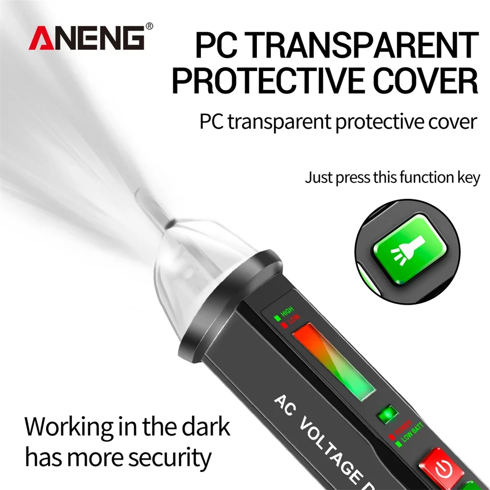 ANENG Ʈ    ׽, 跮 LCD ־ Ʈ  ǥñ, LED  跮, VC1015, AC 12-1000V