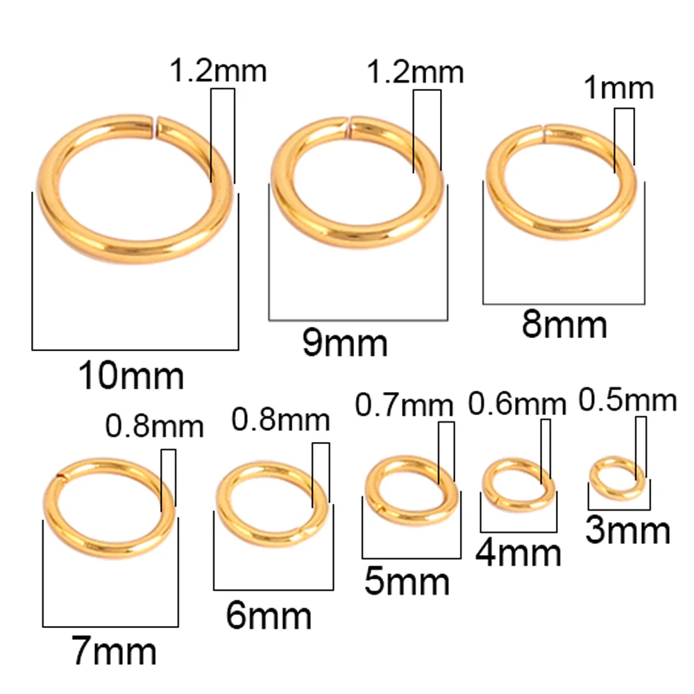 Stainless Steel Jump Rings 100-200pcs/lot Open Split Rings Connectors DIY Jewelry Making Supplies Accessories