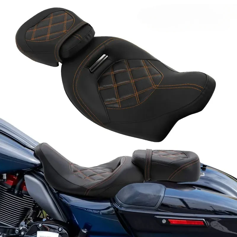 モーターサイクルロープロファイルライダーシートセット,ハーレー用 