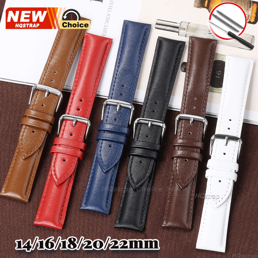 Luxurious Genuine Calfskin Leather Watchband - Soft and Stylish Accessory