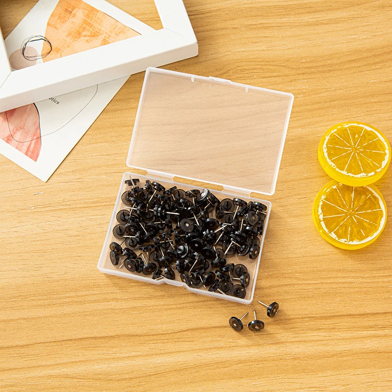 Transparent Push Pins Round Head Nail Thumb Tacks 100pcs Clear Stick Pins Push Painting Photo Wall Stud Office School Suppl push pins