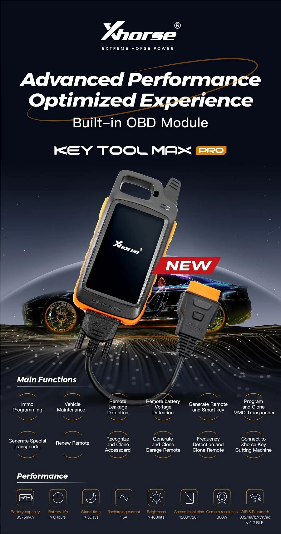 Xhorse VVDI Key Tool Max Pro Mehrsprachiger Fernbedienungsprogrammierer mit CAN FD, Spannungs- und Leckstromfunktionen – Detail 8