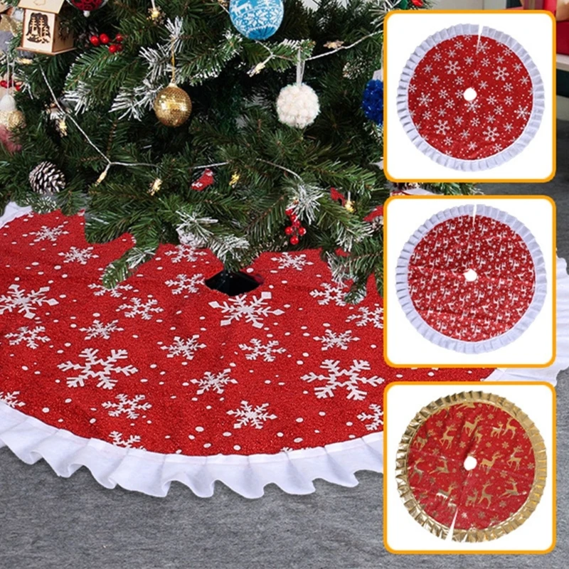 RoundChristmasTreeBlanket90cmChristmasTreeDecorationSkirtfor
