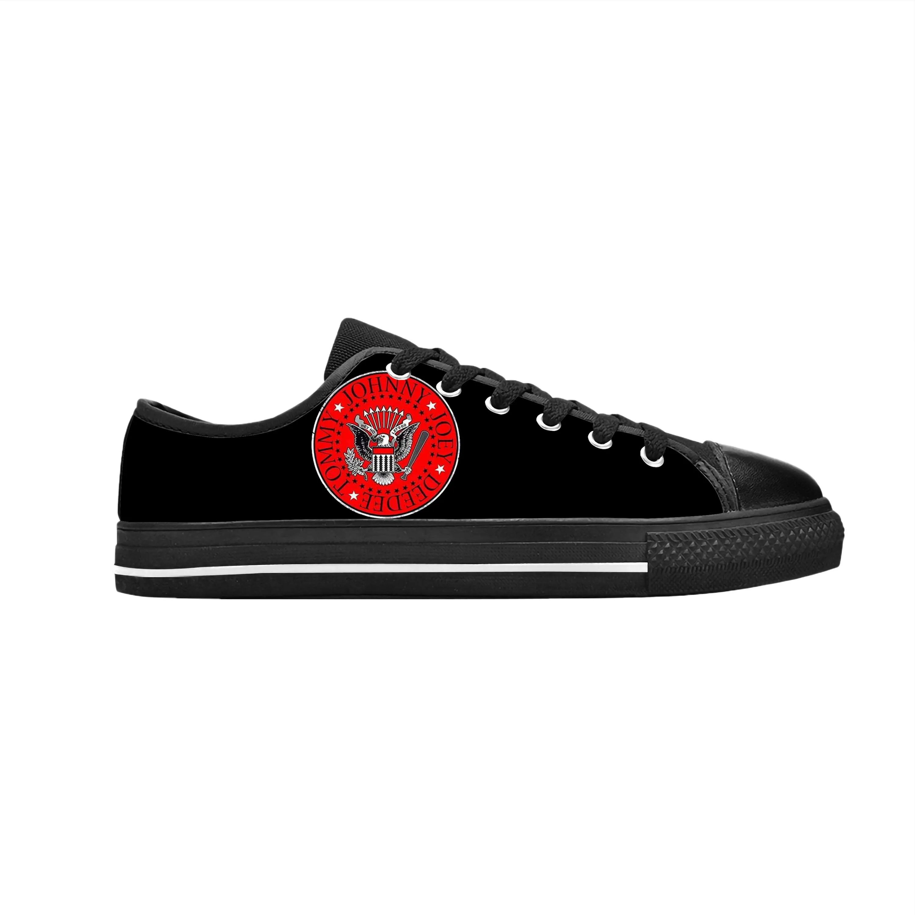 Punk Rock Band Music Singer Ramone Seal Eagle Cool Casual Cloth Shoes Low Top Comfortable Breathable 3D Print Men Women Sneakers