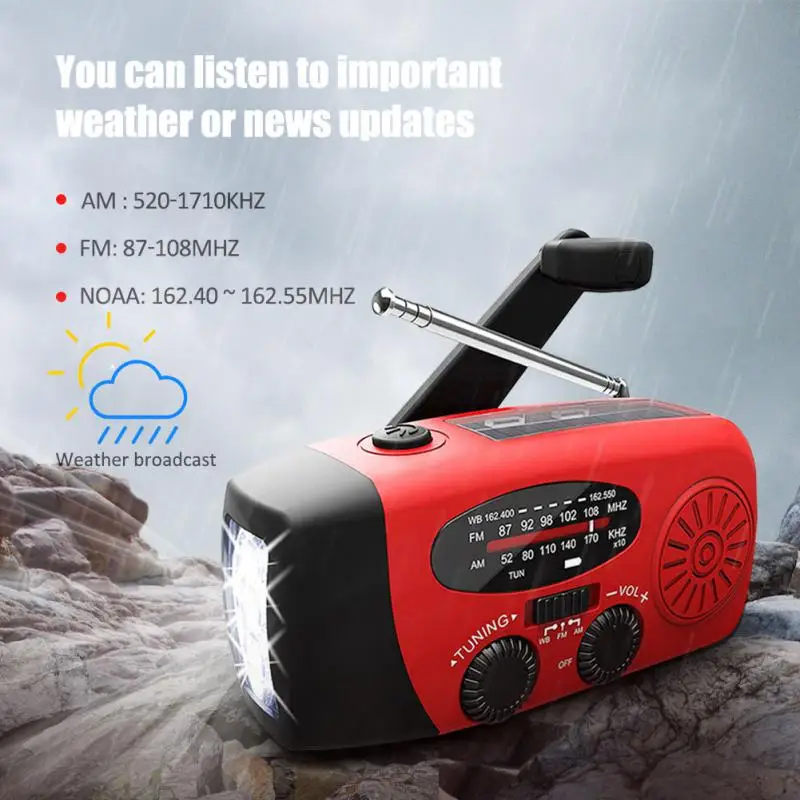 AM/FM/WB Weather Radio LED Flashlight 2