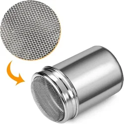 Deluxe Stainless Steel Mesh Sifter for Cocoa, Flour, Sugar, and Spices (6.5x11cm)