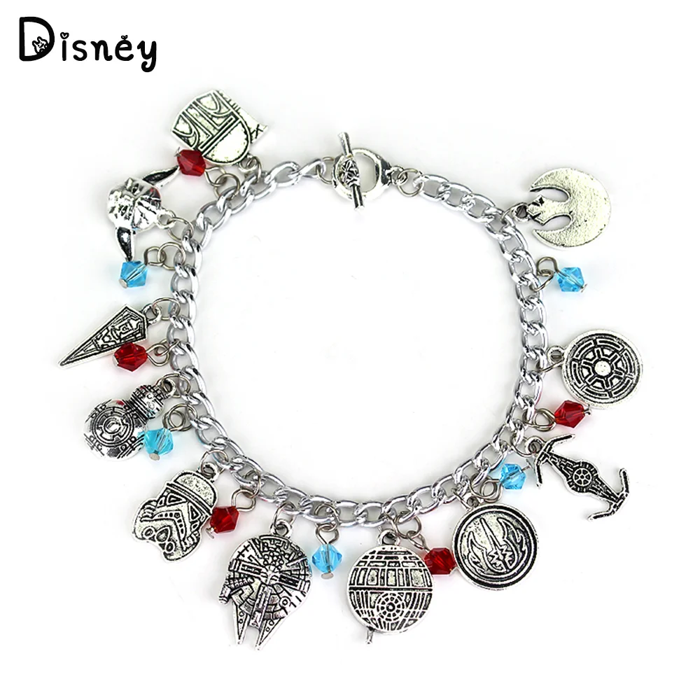 Disney Star Wars Series Bracciale Millennium Falcon Master Yoda Accessorio In Metallo Ciondolo Charm Bracciale Gioielli Regali