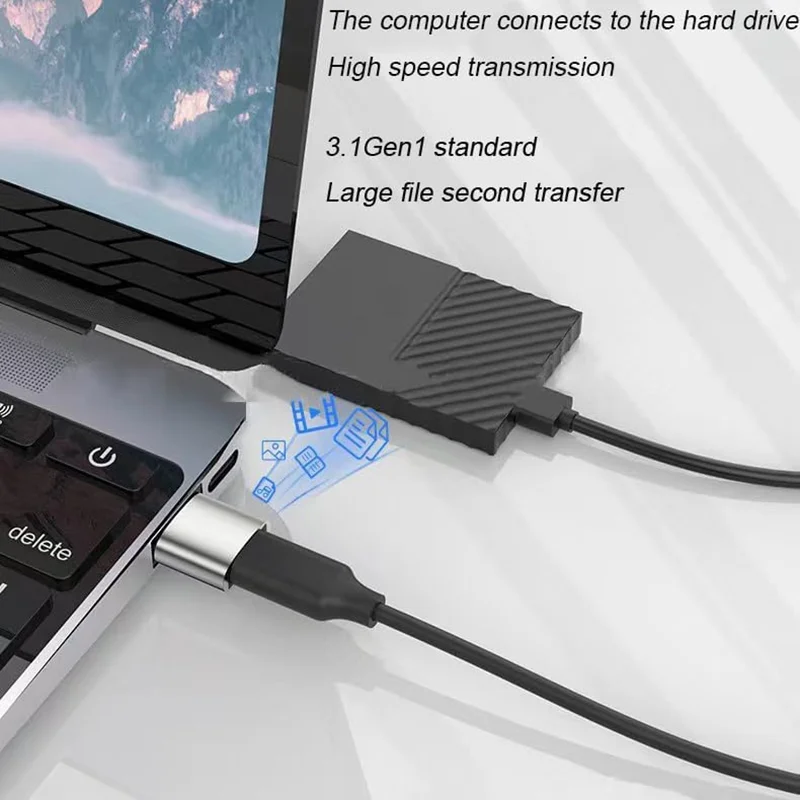 USB-C-USB 어댑터 8종 세트, 마이크로 USB-타입-C, 타입-C(수)-USB(암), 고속 충전 및 데이터 전송용