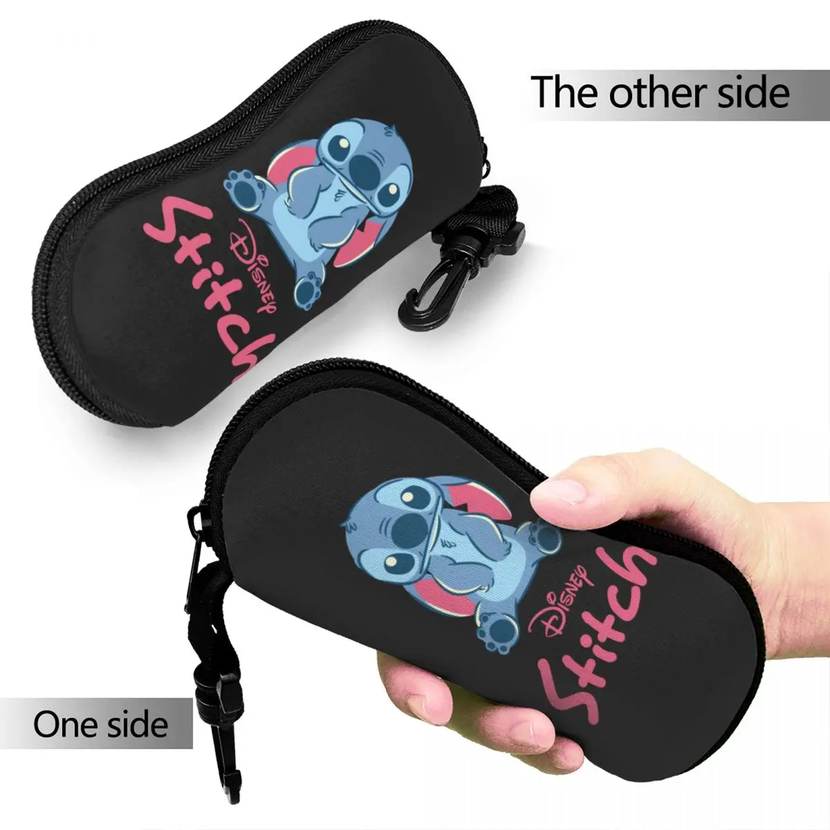 Harajuku Cartoon Stitch Glasses Case Lightweight Zipper Sunglasses Storage Box Anti-Pressure Sunglasses Box 2