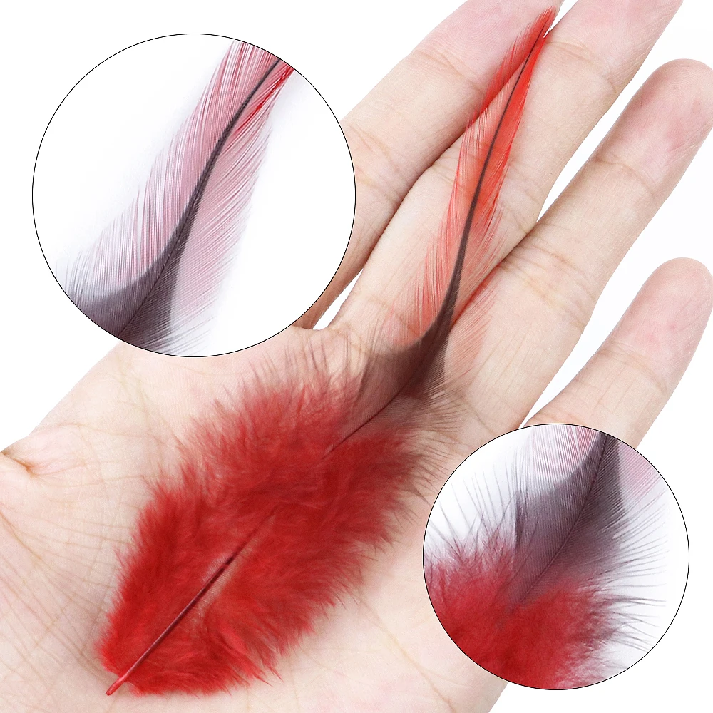 Natural Chicken Feather 100pcs 4-6inch Rooster Handicraft Jewelry Fly Tying Materials