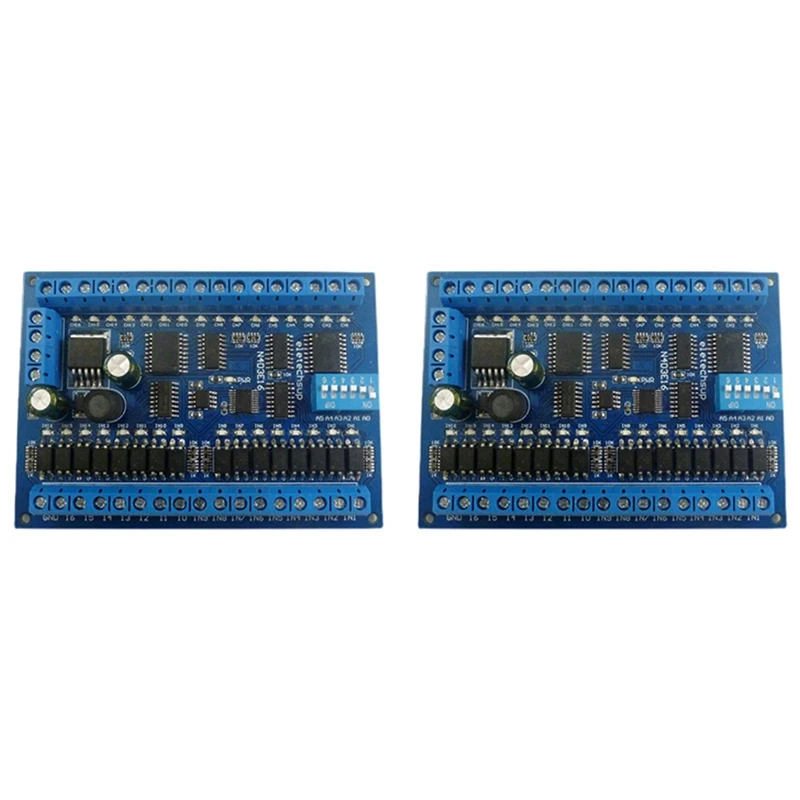 

Hot TTKK 2X DC 12V 24V 16 Input 16 Output RS485 Remote Control Switch PLC IO Expansion Board Modbus RTU Module, Only Board