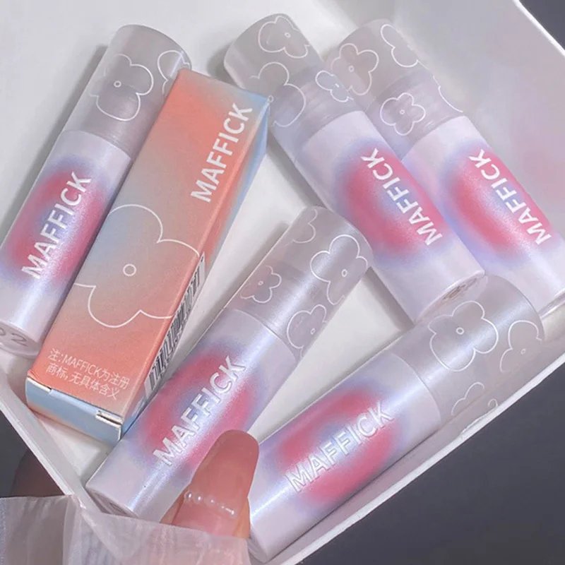 Pearlescent Mirror Clear Lip Gloss Waterproof Lacquer Tinted Stain Lip