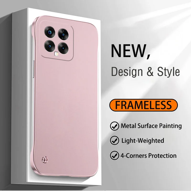 Ultra Thin Frameless Metal Surface Phone Case with Smooth Finish