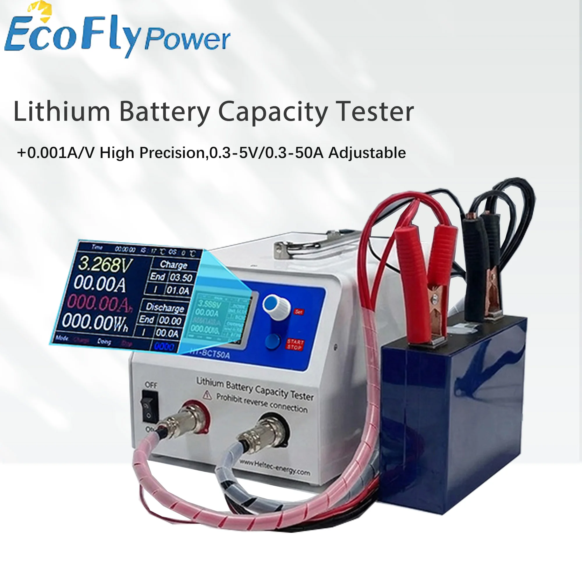 Single Channel 50A 5V Battery Capacity Tester 0.3-5V/0.3-50A Adj Li-ion LiFePo4 Capacity Balanced Charge/Discharge//Cycle