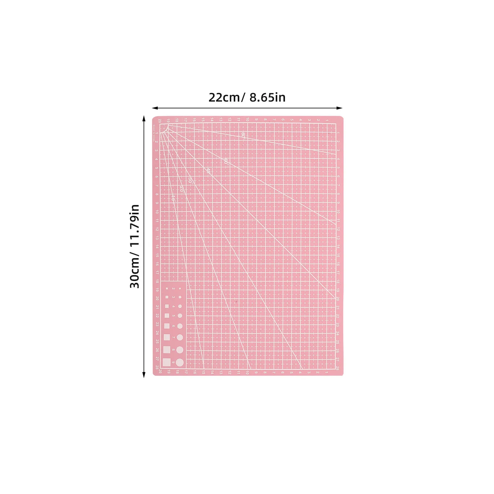 4Pcs A4 핑크 양면 커팅 매트 정확한 위치 지정 조각 바느질 퀼팅 종이 공예 미끄럼 방지 작업 표면