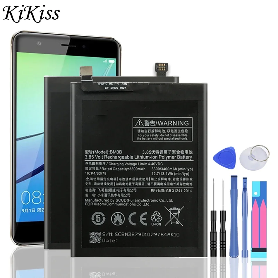 

Replacement Battery BM3B For Xiaomi MIX 2, 2S, MIX2, MIX2s, 3300mAh, Free Tools