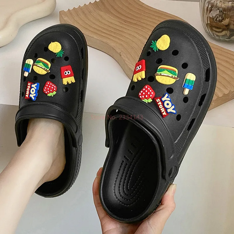 New Toy Story Alien Add Fluff Hole Sandals Adult Slippers Removable Accessories Eva Anime Home Beach Shoes Autumn Winter Shoes 6