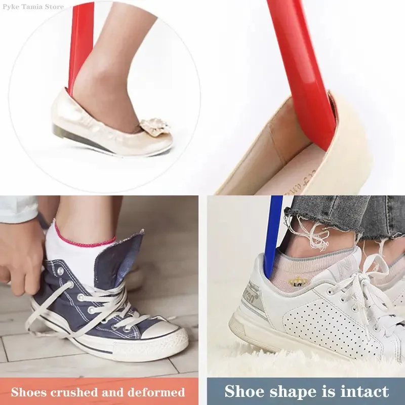 Extra Long Shoe Puller Shoehorn Plastic Shoe Horn Lazy Shoe Lifter Flexible Shoes Accessorie for Pregnant Backache Eldery 1-10pc 2
