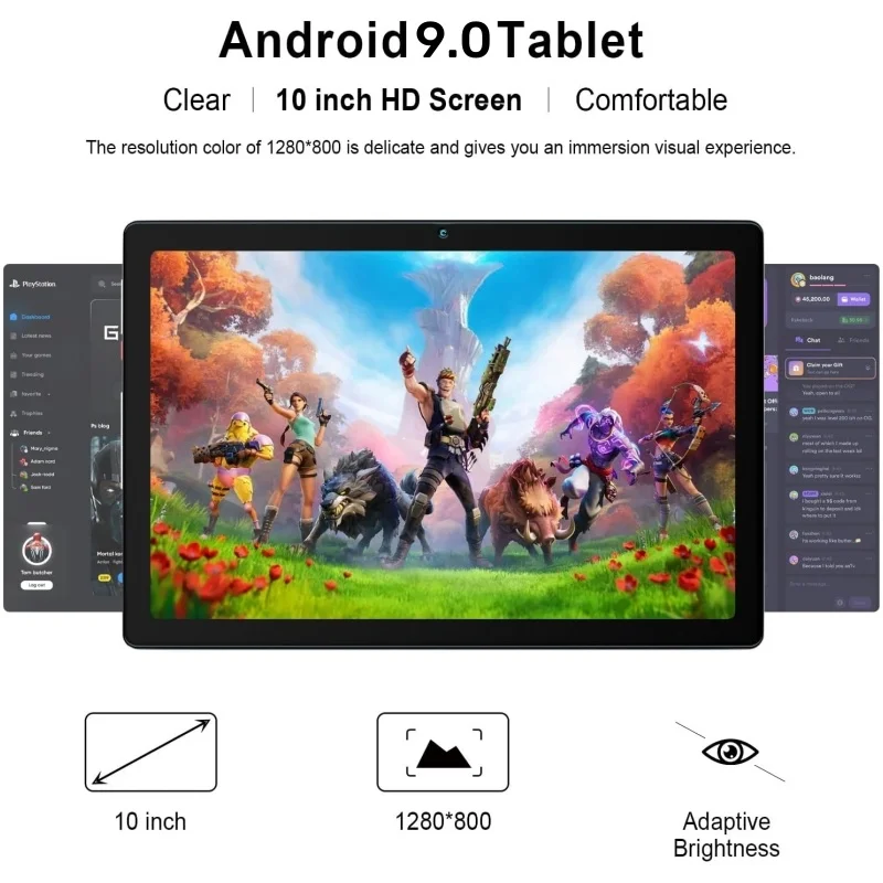 10.1 INCH K30 Android 9.0 WIFI Tablet PC 2GB RAM 32GB ROM MTK9863 Quad-Core 1.3GHz Rear Camera Type-C USB Gift Silicone Case 5