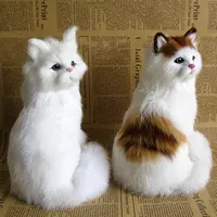 Simulation Mini Cat Cute Plush Cats Toy Children Birthday Gifts Creative Imitation Cat Ornaments Home Decoration Supplies 1